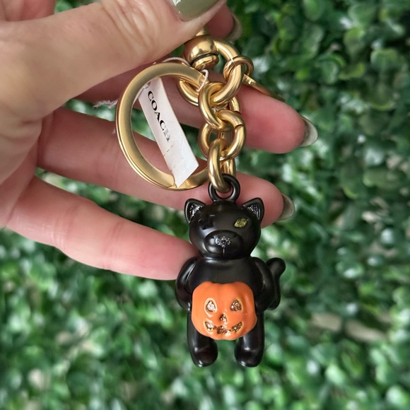 Coach Black Cat Keychain with Gold Accents - Picture 3 of 3